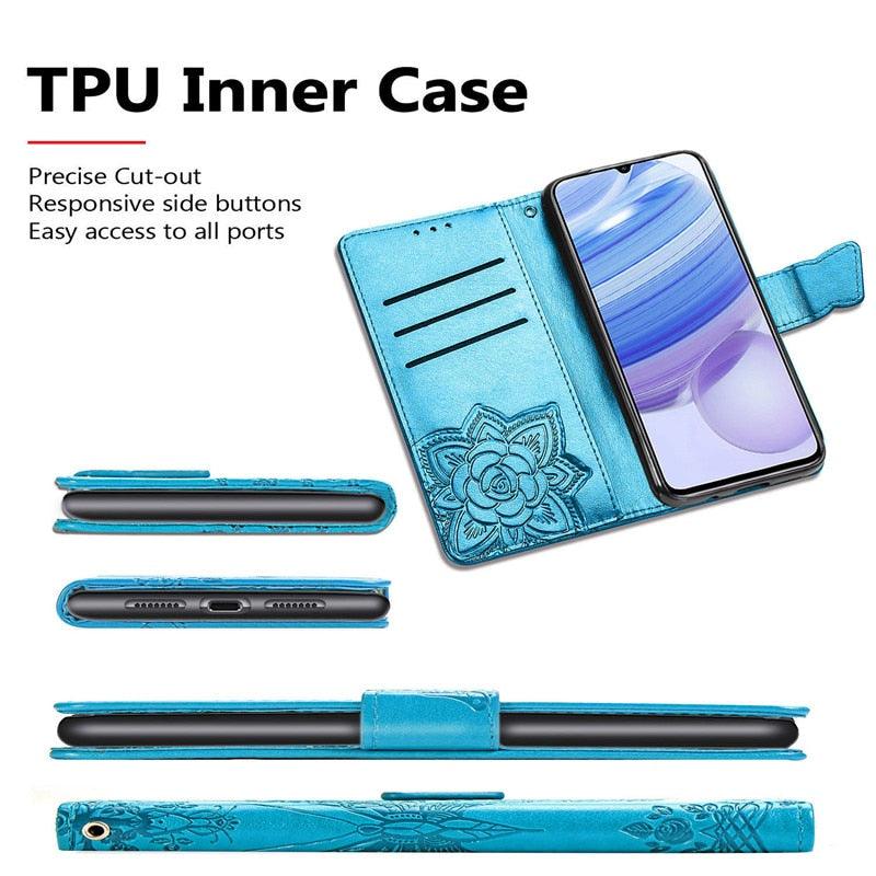 Leather Wallet Case For Xiaomi Redmi 10A 10C 9 9A 9C 9T 8 8A 7 7A 6 6A Case Redmi Note 11 11E 11S 10 10S 9 9S 8 8T 7 Pro Cover Wallet Flip Cover with Mobile Phone Holder and Card Slot Magnetic PU Leather Wallet Case Stevvex