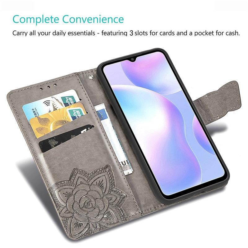 Leather Wallet Case For Xiaomi Redmi 10A 10C 9 9A 9C 9T 8 8A 7 7A 6 6A Case Redmi Note 11 11E 11S 10 10S 9 9S 8 8T 7 Pro Cover Wallet Flip Cover with Mobile Phone Holder and Card Slot Magnetic PU Leather Wallet Case Stevvex