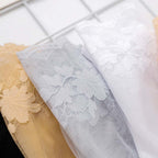 Leaves Patterned Lace Invisible Thin Short Lace Boat Socks Hollow Non-slip Shallow Socks For Women