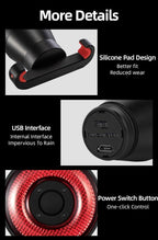LED Bicycle Waterproof USB Charging Taillight Cycling Flashlight Auto Brake Sensing Smart Bicycle Rear Brake Lights Braking Sensing Taillights USB Rechargeable Ultra Bright LED Warning Bicycle Flashlight