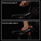 LED Bicycle Waterproof USB Charging Taillight Cycling Flashlight Auto Brake Sensing Smart Bicycle Rear Brake Lights Braking Sensing Taillights USB Rechargeable Ultra Bright LED Warning Bicycle Flashlight