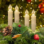 LED Candles Light Flameless Remote Control For Home Dinner Party Christmas Tree Candle LED Flameless Taper Candles Flickering with Remote Timer Battery Operated Waterproof Christmas Tree Candles Warm White Window Candles  Decoration Lamp Light New Years Stevvex