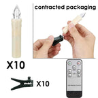 LED Candles Light Flameless Remote Control For Home Dinner Party Christmas Tree Candle LED Flameless Taper Candles Flickering with Remote Timer Battery Operated Waterproof Christmas Tree Candles Warm White Window Candles  Decoration Lamp Light New Years Stevvex