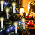 LED Candles Light Flameless Remote Control For Home Dinner Party Christmas Tree Candle LED Flameless Taper Candles Flickering with Remote Timer Battery Operated Waterproof Christmas Tree Candles Warm White Window Candles  Decoration Lamp Light New Years Stevvex