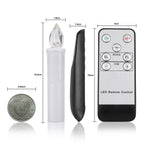 LED Candles Light Flameless Remote Control For Home Dinner Party Christmas Tree Candle LED Flameless Taper Candles Flickering with Remote Timer Battery Operated Waterproof Christmas Tree Candles Warm White Window Candles  Decoration Lamp Light New Years Stevvex