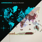 3D LUMINOUS LED Wooden World Map 2.0 Cappuccino Enjoy The Wood