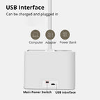 LED Desk Lamp with Penholder Eye Protection Reading Desk Lamp Rechargeable Flexible Gooseneck Bedside Lamp Indoor Lighting Decorative Table Lamp Cute Study Lamps for Bedroom Décor