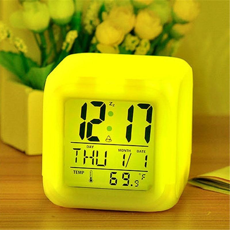 LED Digital Smart Alarm Clock Electronic Desktop Clocks LCD Display Showing Time Alarm Date Bedside Alarm Clocks with Snooze for Bedroom Kitchen Office Battery Operated  Watch Table Electronic Desktop Clocks USB Wake Up Clock Wake Up Time Stevvex