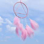 LED Dream Catcher Lamp Flying Wind Chimes Lighting Dream-catcher Handmade Ornaments Traditional Gifts Feather Pendant Romantic Creative Wall Hanging Home Wall Decoration Ornament Craft Native American Style Stevvex