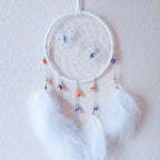 LED Dream Catcher Lamp Flying Wind Chimes Lighting Dream-catcher Handmade Ornaments Traditional Gifts Feather Pendant Romantic Creative Wall Hanging Home Wall Decoration Ornament Craft Native American Style Stevvex