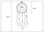 LED Dream Catcher Lamp Flying Wind Chimes Lighting Dream-catcher Handmade Ornaments Traditional Gifts Feather Pendant Romantic Creative Wall Hanging Home Wall Decoration Ornament Craft Native American Style Stevvex