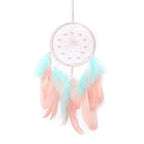 LED Dream Catcher Lamp Flying Wind Chimes Lighting Dream-catcher Handmade Ornaments Traditional Gifts Feather Pendant Romantic Creative Wall Hanging Home Wall Decoration Ornament Craft Native American Style Stevvex