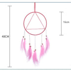 LED Dream Catcher Lamp Flying Wind Chimes Lighting Dream-catcher Handmade Ornaments Traditional Gifts Feather Pendant Romantic Creative Wall Hanging Home Wall Decoration Ornament Craft Native American Style Stevvex