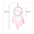 LED Dream Catcher Lamp Flying Wind Chimes Lighting Dream-catcher Handmade Ornaments Traditional Gifts Feather Pendant Romantic Creative Wall Hanging Home Wall Decoration Ornament Craft Native American Style Stevvex