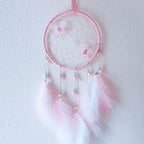 LED Dream Catcher Lamp Flying Wind Chimes Lighting Dream-catcher Handmade Ornaments Traditional Gifts Feather Pendant Romantic Creative Wall Hanging Home Wall Decoration Ornament Craft Native American Style Stevvex