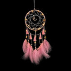 LED Dream Catcher Lamp Flying Wind Chimes Lighting Dream-catcher Handmade Ornaments Traditional Gifts Feather Pendant Romantic Creative Wall Hanging Home Wall Decoration Ornament Craft Native American Style Stevvex