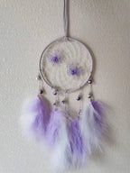 LED Dream Catcher Lamp Flying Wind Chimes Lighting Dream-catcher Handmade Ornaments Traditional Gifts Feather Pendant Romantic Creative Wall Hanging Home Wall Decoration Ornament Craft Native American Style Stevvex