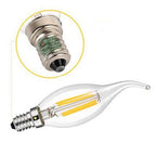 LED Filament Bulb E14 4W/6W AC220V Glass Shell 360 Degree C35 Edison Retro Candle Light Warm/Cold White  LED Candelabra Bulb 25W Equivalent 250 Lumens, 3000K Soft White 2W Filament Dimmable LED Chandelier Light Bulbs Stevvex