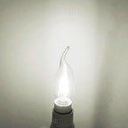 LED Filament Bulb E14 4W/6W AC220V Glass Shell 360 Degree C35 Edison Retro Candle Light Warm/Cold White  LED Candelabra Bulb 25W Equivalent 250 Lumens, 3000K Soft White 2W Filament Dimmable LED Chandelier Light Bulbs Stevvex