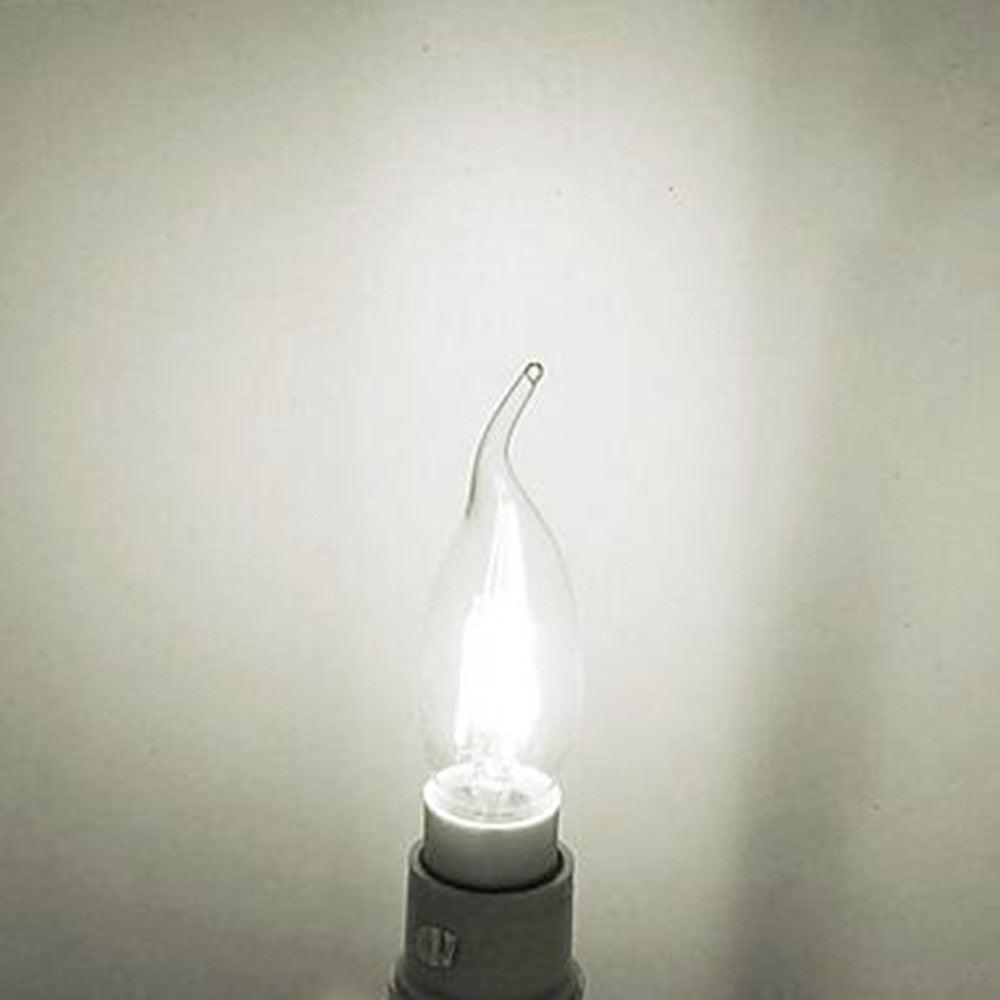 LED Filament Bulb E14 4W/6W AC220V Glass Shell 360 Degree C35 Edison Retro Candle Light Warm/Cold White  LED Candelabra Bulb 25W Equivalent 250 Lumens, 3000K Soft White 2W Filament Dimmable LED Chandelier Light Bulbs Stevvex