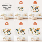 3D LED / LUMINOUS Wooden World Map 3.0 Indie - SJB-DIAMOND ELITES