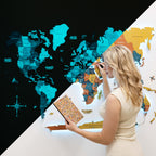 3D LED / LUMINOUS Wooden World Map 3.0 Indie - SJB-DIAMOND ELITES
