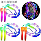 LED Luminous Jump Ropes Skipping Rope Cable For Kids Adjustable Plastic Jump Rope Skipping Rope Outdoor Jump Ropes For Night Exercise Fitness Training Sports Stevvex