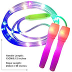 LED Luminous Jump Ropes Skipping Rope Cable For Kids Adjustable Plastic Jump Rope Skipping Rope Outdoor Jump Ropes For Night Exercise Fitness Training Sports Stevvex