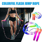 LED Luminous Jump Ropes Skipping Rope Cable For Kids Adjustable Plastic Jump Rope Skipping Rope Outdoor Jump Ropes For Night Exercise Fitness Training Sports Stevvex