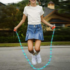LED Luminous Kids Skipping Ropes Kids Night Exercise Fitness Training Sports Supplies Colorful Glowing Skipping Rope Handles Fast Speed Rope LED Light Up Without Tangles For Basic Jumping Training Women Kids Stevvex