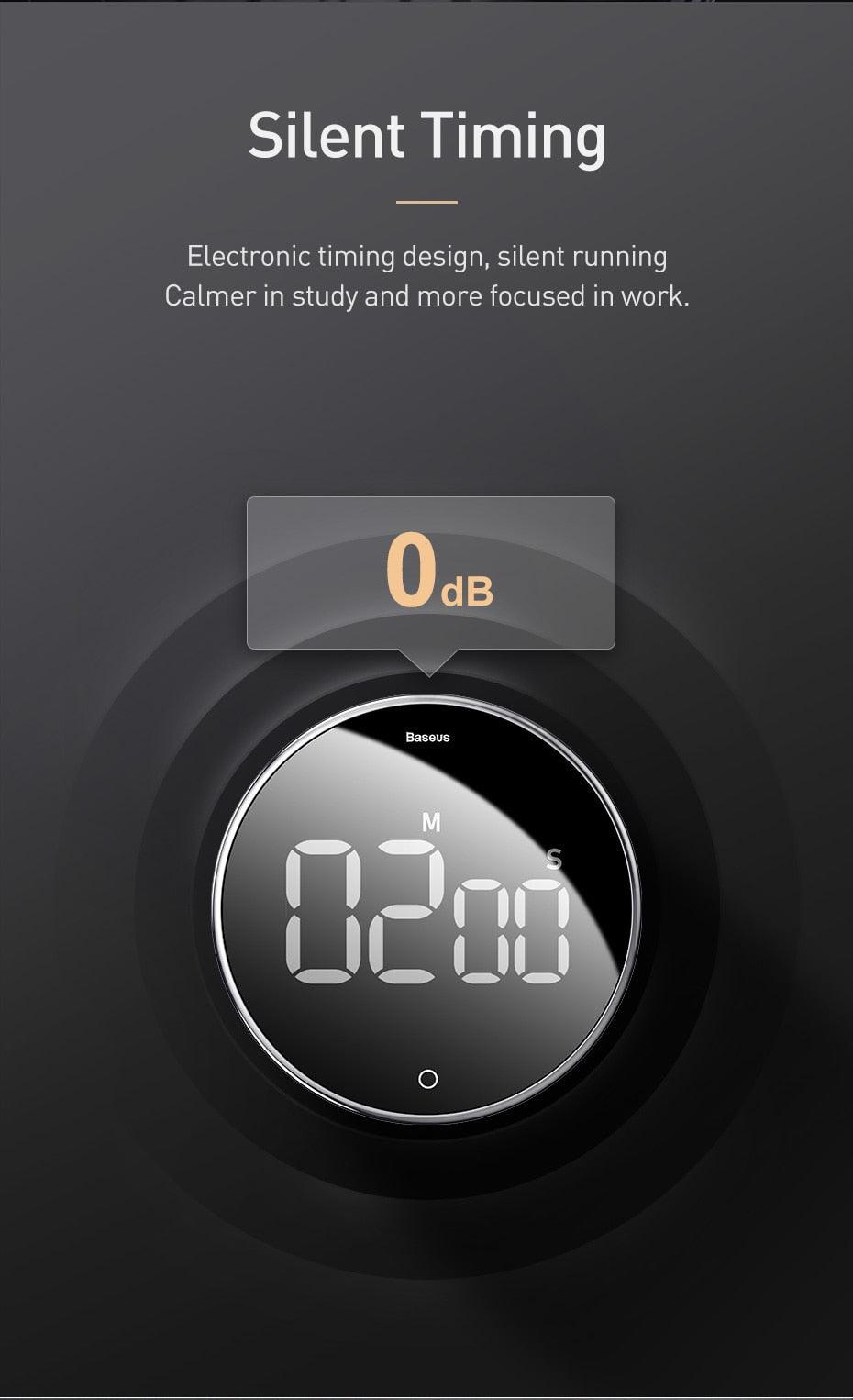 LED Magnetic Digital Timer For Kitchen Cooking Countdown Alarm Clock Digital Kitchen Timer, Large Magnetic LED Countdown Timer with Constant Light Function for classrooms 3-Level Volume Quiet Egg Timer for Children  Electronic Cooking Countdown Timer Stevvex