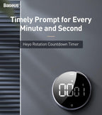 LED Magnetic Digital Timer For Kitchen Cooking Countdown Alarm Clock Digital Kitchen Timer, Large Magnetic LED Countdown Timer with Constant Light Function for classrooms 3-Level Volume Quiet Egg Timer for Children  Electronic Cooking Countdown Timer Stevvex