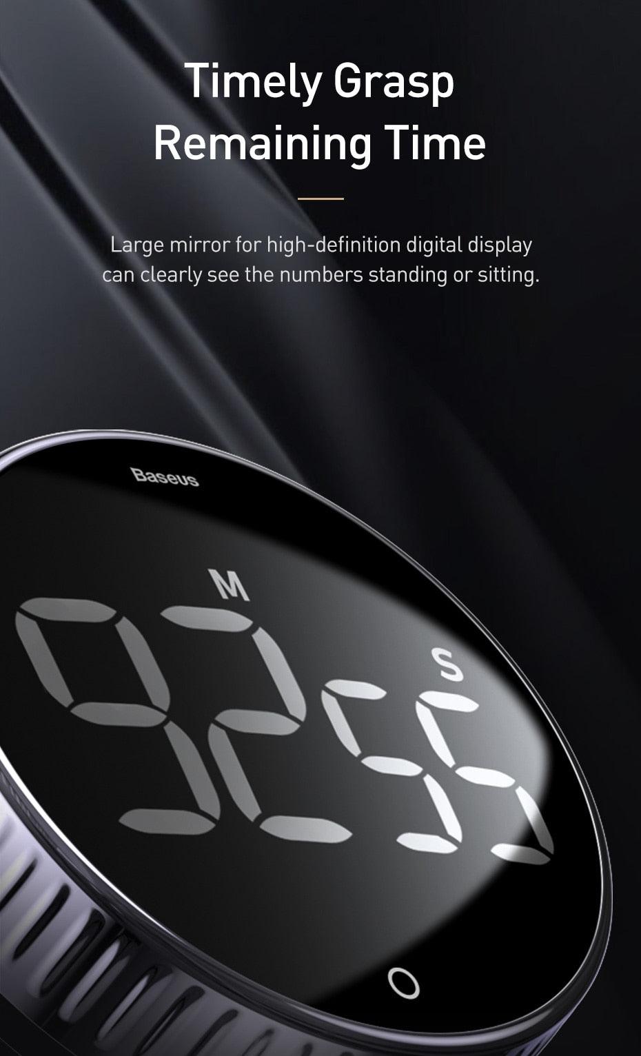 LED Magnetic Digital Timer For Kitchen Cooking Countdown Alarm Clock Digital Kitchen Timer, Large Magnetic LED Countdown Timer with Constant Light Function for classrooms 3-Level Volume Quiet Egg Timer for Children  Electronic Cooking Countdown Timer Stevvex