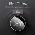 LED Magnetic Digital Timer For Kitchen Cooking Countdown Alarm Clock Digital Kitchen Timer, Large Magnetic LED Countdown Timer with Constant Light Function for classrooms 3-Level Volume Quiet Egg Timer for Children  Electronic Cooking Countdown Timer Stevvex