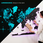 3D LED / LUMINOUS Wooden World Map 3.0 Space - SJB-DIAMOND ELITES
