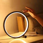 LED Table Lamp Bedroom Bedside Lamp Round Acrylic Living Room Lamp Reading Lamp Black/white Touch Control Dimmable Night Light Decorative Table Lamp Cute Study Lamps for Bedroom Décor Stevvex