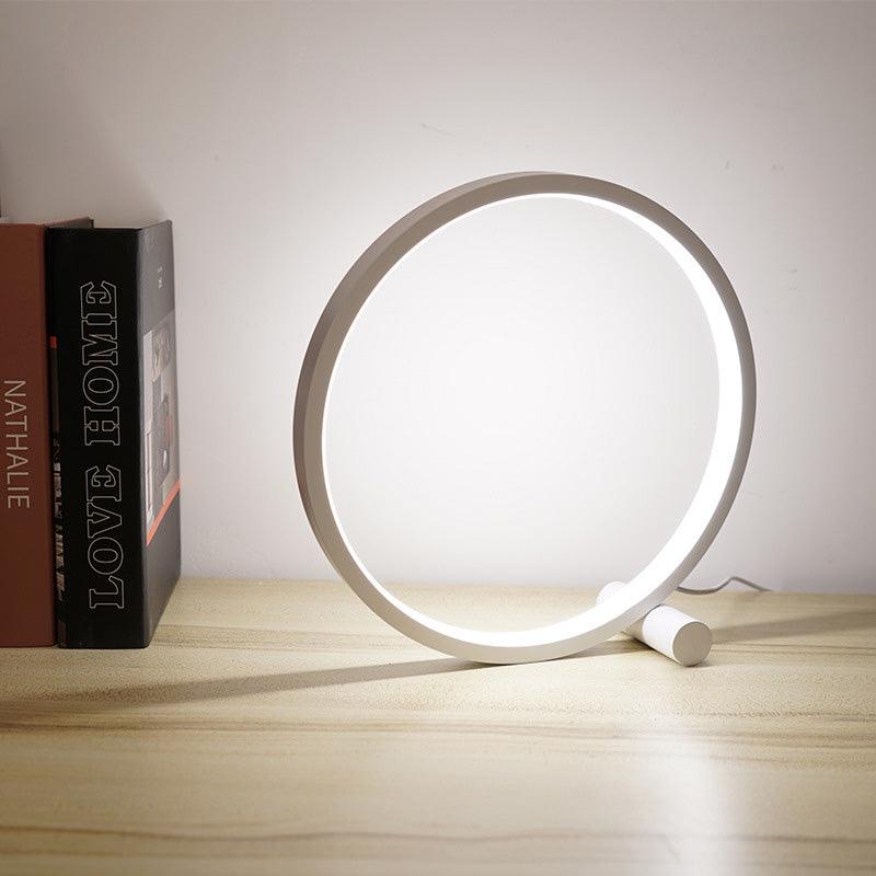 LED Table Lamp Bedroom Bedside Lamp Round Acrylic Living Room Lamp Reading Lamp Black/white Touch Control Dimmable Night Light Decorative Table Lamp Cute Study Lamps for Bedroom Décor Stevvex