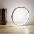 LED Table Lamp Bedroom Bedside Lamp Round Acrylic Living Room Lamp Reading Lamp Black/white Touch Control Dimmable Night Light Decorative Table Lamp Cute Study Lamps for Bedroom Décor Stevvex
