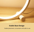 LED Table Lamp Bedroom Bedside Lamp Round Acrylic Living Room Lamp Reading Lamp Black/white Touch Control Dimmable Night Light Decorative Table Lamp Cute Study Lamps for Bedroom Décor Stevvex