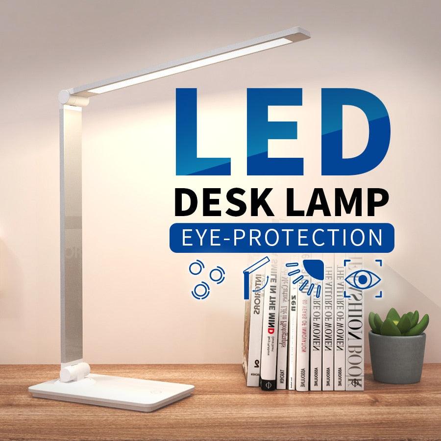 LED Table Lamp Desk Lamp Step less Dimmable Reading Office Foldable Rotatable Touch Switch DC 5V USB Night Light Desk Lamps Decorative Table Lamp Cute Study Lamps for Bedroom Décor Stevvex
