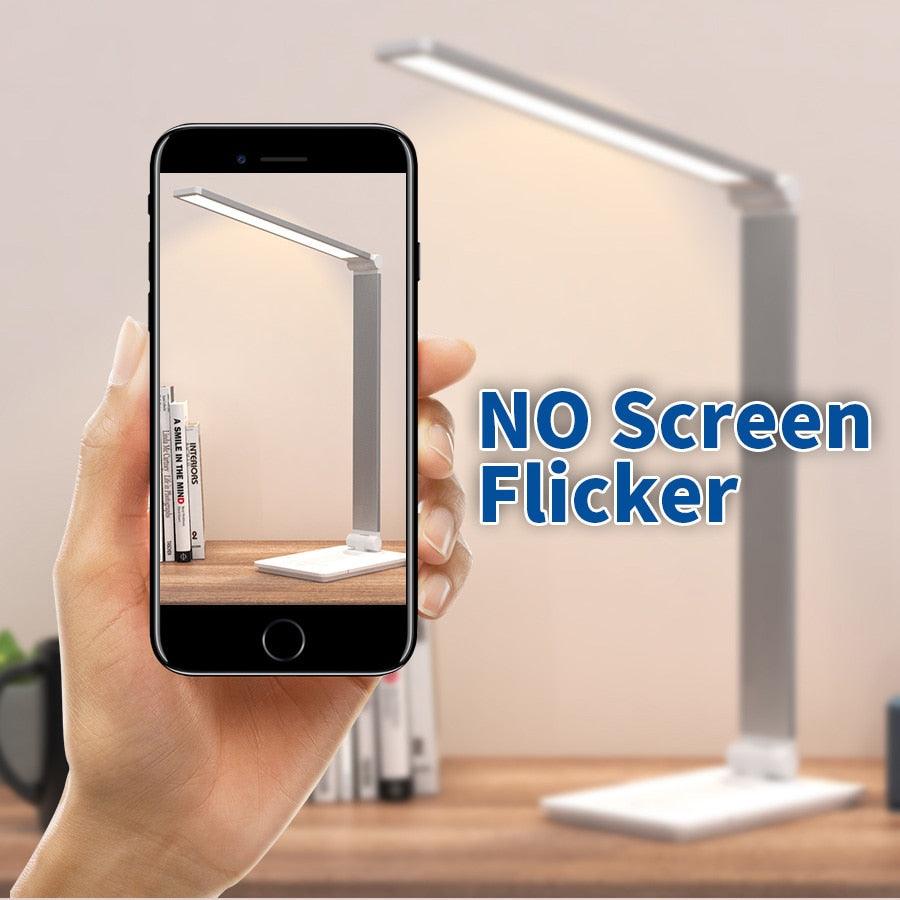 LED Table Lamp Desk Lamp Step less Dimmable Reading Office Foldable Rotatable Touch Switch DC 5V USB Night Light Desk Lamps Decorative Table Lamp Cute Study Lamps for Bedroom Décor Stevvex