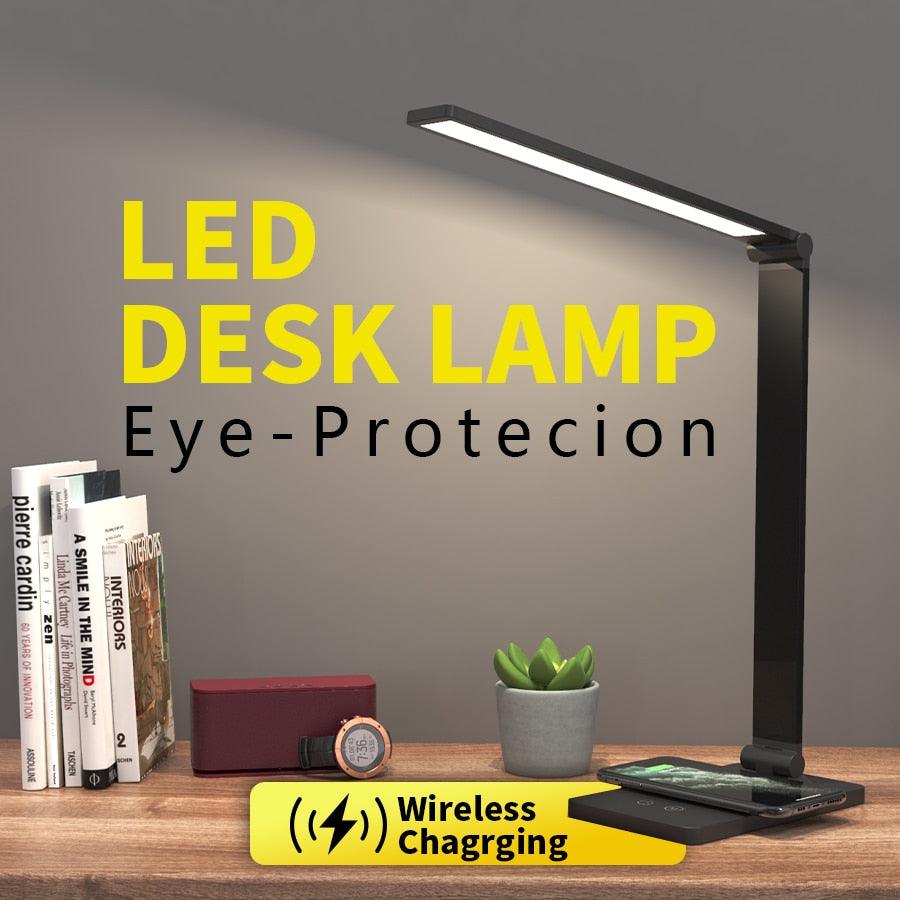 LED Table Lamp Desk Lamp Step less Dimmable Reading Office Foldable Rotatable Touch Switch DC 5V USB Night Light Desk Lamps Decorative Table Lamp Cute Study Lamps for Bedroom Décor Stevvex