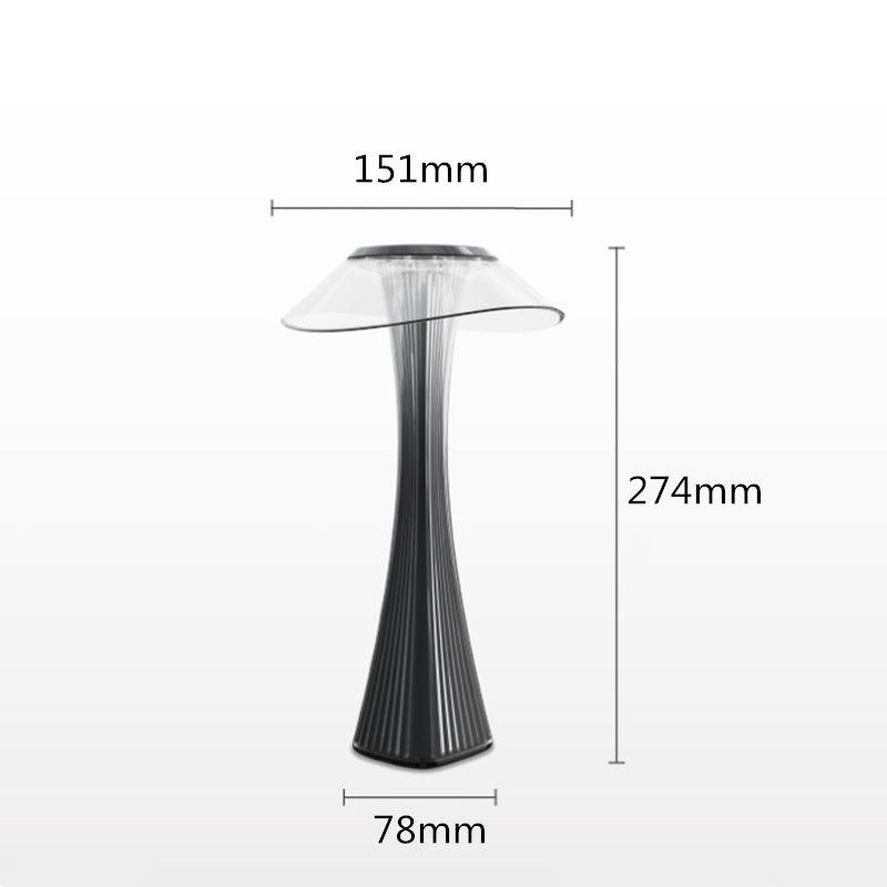 LED Table Lamp USB Charging Dimmable Protection Eyes Smart Touch Switch Bedside Lamps Transparent Crystal Creative Table Light Decorative Table Lamp Cute Study Lamps for Bedroom Décor Stevvex