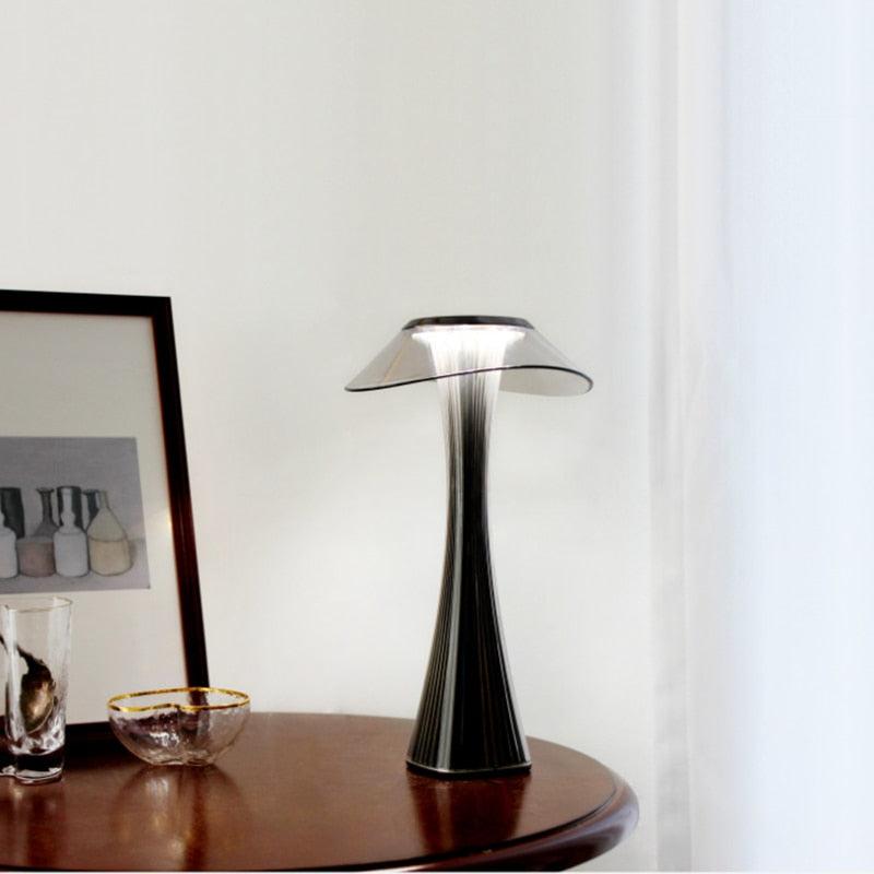 LED Table Lamp USB Charging Dimmable Protection Eyes Smart Touch Switch Bedside Lamps Transparent Crystal Creative Table Light Decorative Table Lamp Cute Study Lamps for Bedroom Décor Stevvex