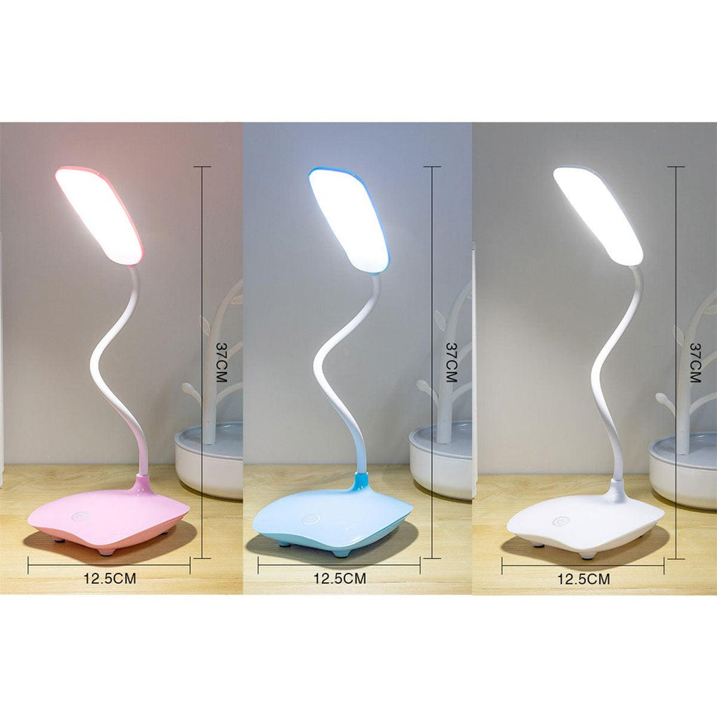 LED Three-Speed Touch Dimming Reading Lamp USB Charging Plug-in White Warm Eye Protection Student Table Light Study Night Light Decorative Table Lamp Cute Study Lamps for Bedroom Décor Stevvex
