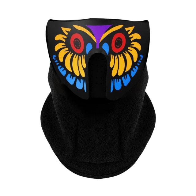 LED Warm Headgear ED Face Mask Party Masks Light Up Dance Halloween Cosplay Easter Rave Mask Luminous Costume Washable Foldable  Luminous Cool Party Mask Activated Light Up Mask Led Music Party Mask Led Music Mask for Festival Party Stevvex