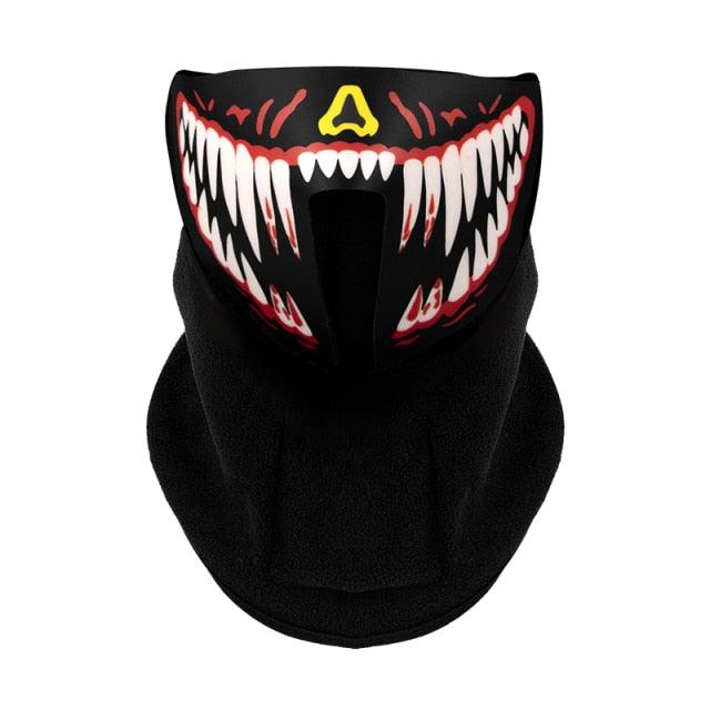LED Warm Headgear ED Face Mask Party Masks Light Up Dance Halloween Cosplay Easter Rave Mask Luminous Costume Washable Foldable  Luminous Cool Party Mask Activated Light Up Mask Led Music Party Mask Led Music Mask for Festival Party Stevvex