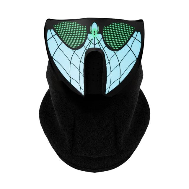 LED Warm Headgear ED Face Mask Party Masks Light Up Dance Halloween Cosplay Easter Rave Mask Luminous Costume Washable Foldable  Luminous Cool Party Mask Activated Light Up Mask Led Music Party Mask Led Music Mask for Festival Party Stevvex