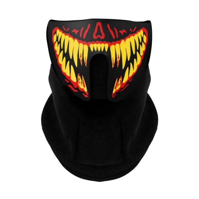 LED Warm Headgear ED Face Mask Party Masks Light Up Dance Halloween Cosplay Easter Rave Mask Luminous Costume Washable Foldable  Luminous Cool Party Mask Activated Light Up Mask Led Music Party Mask Led Music Mask for Festival Party Stevvex