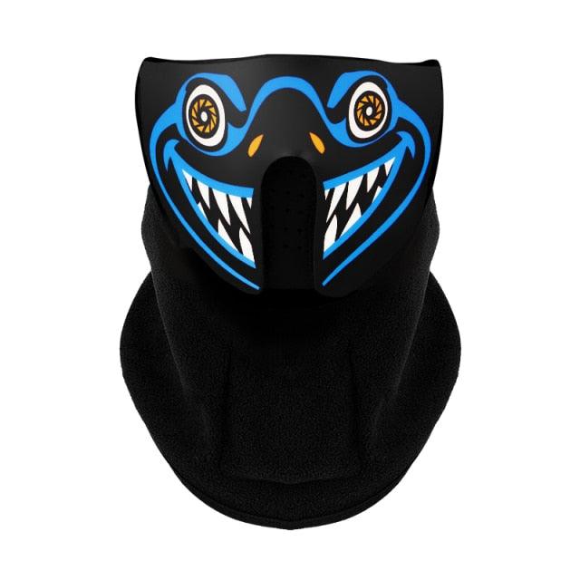 LED Warm Headgear ED Face Mask Party Masks Light Up Dance Halloween Cosplay Easter Rave Mask Luminous Costume Washable Foldable  Luminous Cool Party Mask Activated Light Up Mask Led Music Party Mask Led Music Mask for Festival Party Stevvex